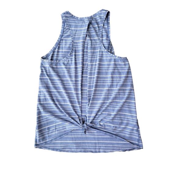 Lululemon All Tied Up Tank Top in Cut Back Stripe Tempest Blue White‎ Sz 12 - Picture 2 of 7